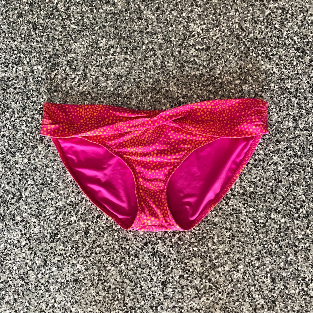 Seafolly ✦ Pink & Orange Dot Bikini Bottom (L)